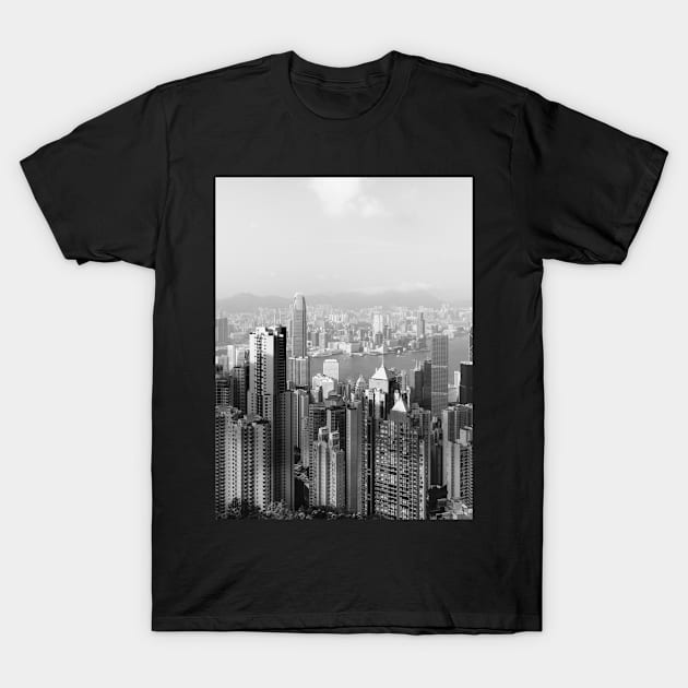 Hongkong Skyline 13 T-Shirt by hraunphoto